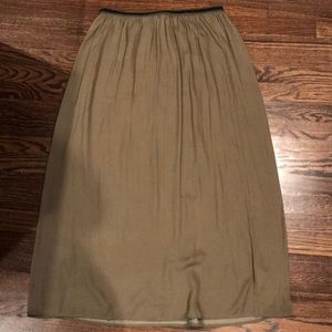 Olive midi skirt